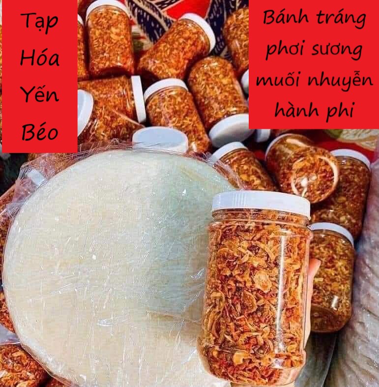 Combo bánh tráng phơi sương muối hành phi