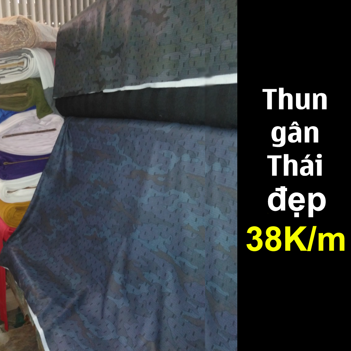 Vải thun gân Thái siêu sang xịn 38K/m (khổ 1m8)