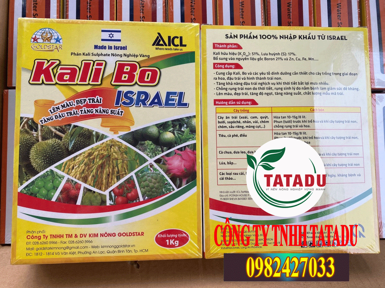 Kali bo israel – lên màu đẹp trái tăng đậu trái tăng năng suất hộp 1kg