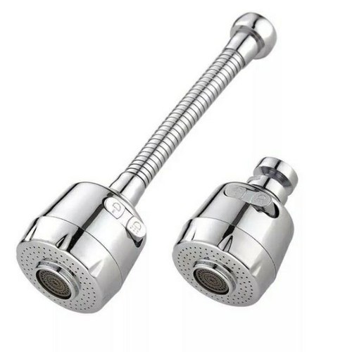 Đầu vòi rửa chén inox xoay 360 độ, đầu vòi tăng áp rửa chén, đầu vòi dài 18cm