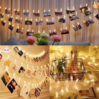 Dây Đèn Led Kẹp Treo Ảnh Dây 20 Đèn Led 3m Nháy 2 Chế Độ
