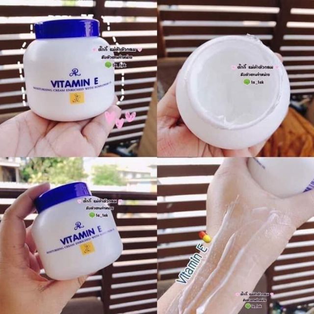Kem dưỡng Vitamin E Thai Lan 200ml, Kem dưỡng trắng BODY Vitamin e. giúp da trắng sáng mịn màng