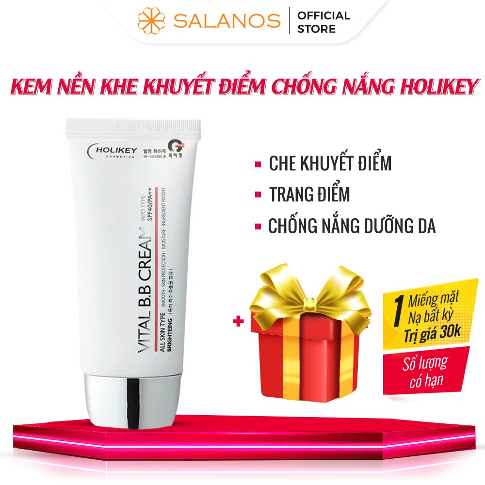 Kem nền BB CREAM che khuyết điểm chống nắng giảm mụn se lỗ chân lông lên tone da HOLIKEY SALANO BBSLN03