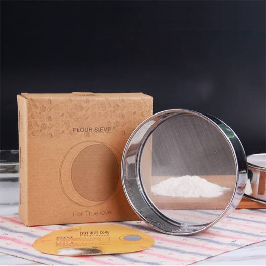 KA Hues 1 Cái Rây Bột Lưới Mịn Lưới Lọc Tròn Bằng Thép Không Gỉ Rây Lọc Để Nướng Bánh Nhà Bếp