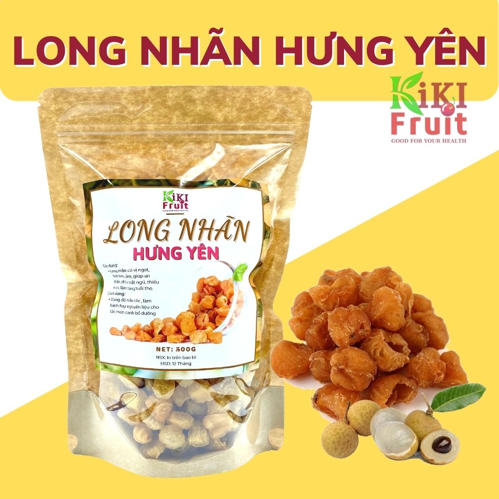 Long nhãn sấy khô hưng yên loại ngon - kiki fruit