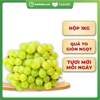 Nho Xanh Nam Phi Tươi, Giòn, Ngọt Cuống Xan - Foodmap Fruits