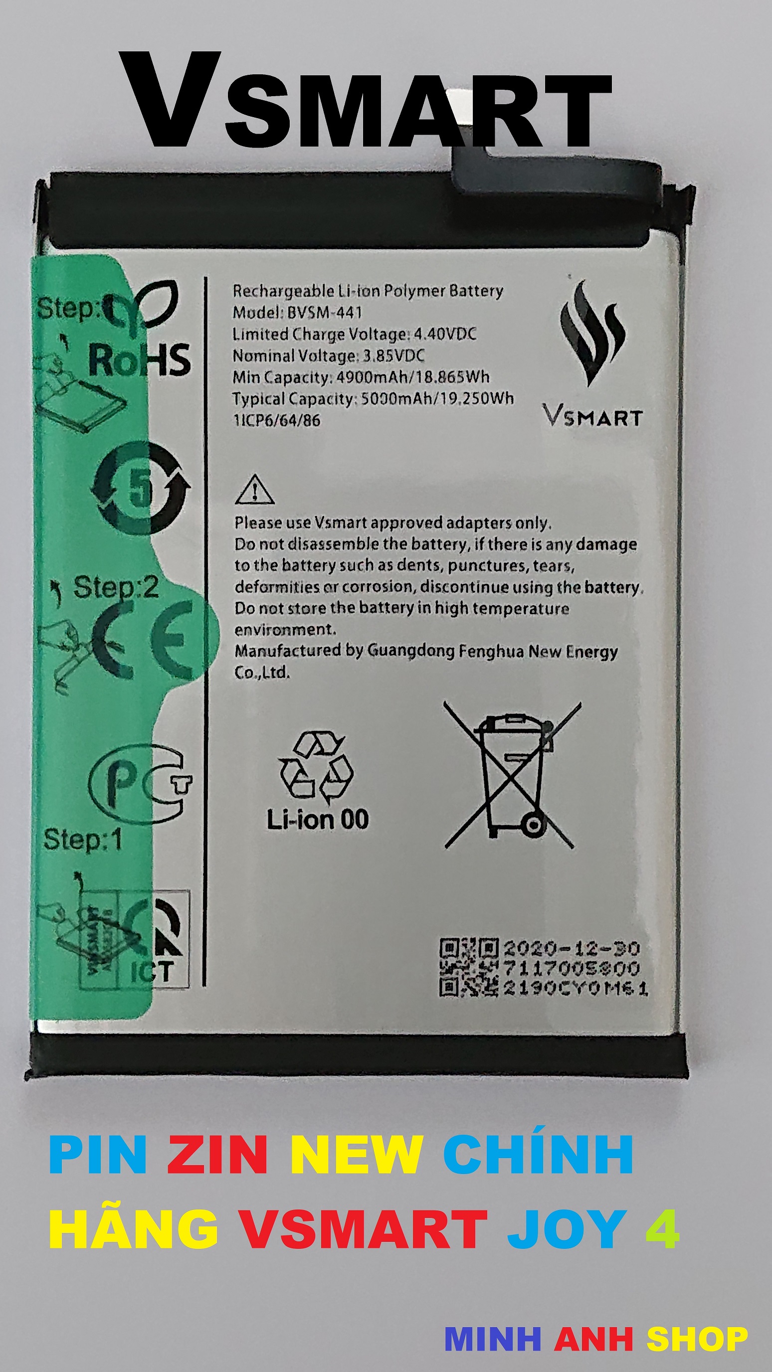 PIN ZIN NEW CHÍNH HÃNG VSMART JOY 4 : BSVM-441