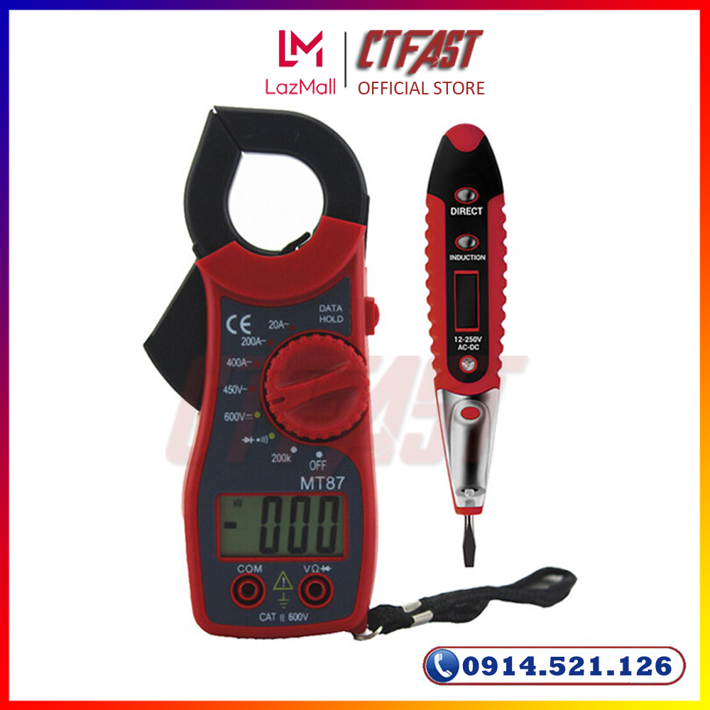 Đồng Hồ Đo Điện Vạn Năng Ampe Kìm + Bút Thử Điện Cảm Ứng Đa Chức Năng CTFAST An Toàn Tiện Dụng : Đo Điện Tự Động