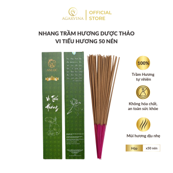 Nhang trầm hương Dược thảo Vi Tiếu Hương AGARVINA - 50 nén