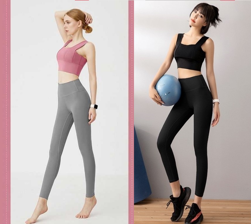 Bộ Đồ Tập Gym Yoga Nữ, Bộ Quần Dài Áo Bra 2 Dây to Có Mút Cao Cấp, mặc ôm body tôn dáng