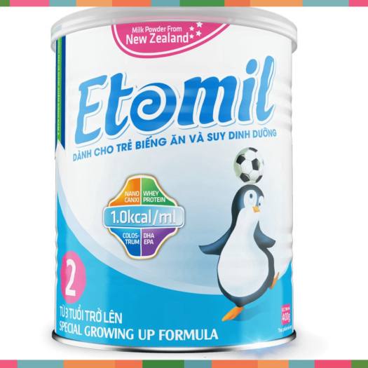 Sữa bột Etomil 2 - 900g dành cho trẻ biếng ăn và suy dinh dưỡng