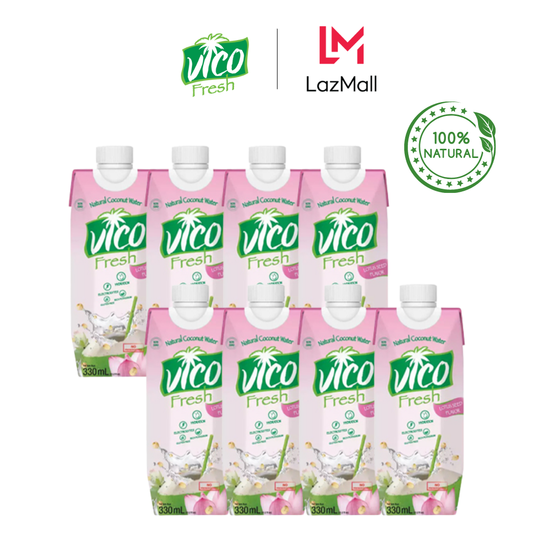 Thùng 8 hộp 330 ml Nước dừa sen Vico Fresh
