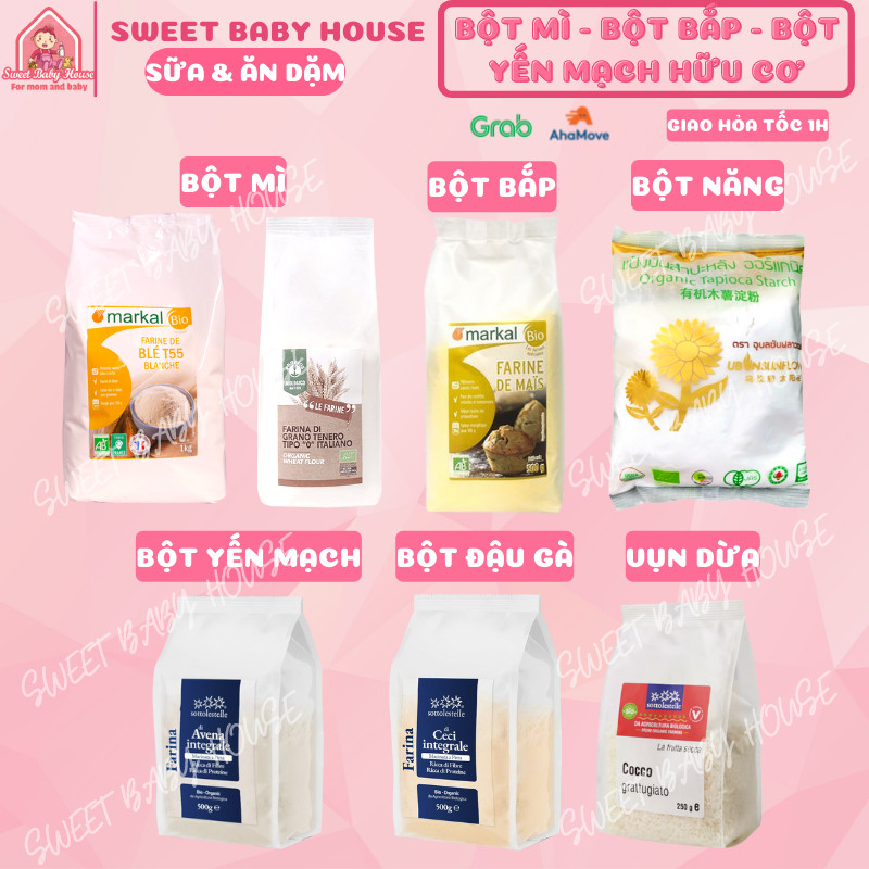 Tách lẻ bột mì đa dụng hữu cơ, bột bắp hữu cơ markal 100g. date 12/2024 - sweet baby house