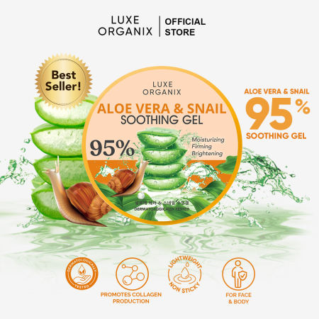Luxe Organix Aloe Vera & Snail Soothing Gel 300ml