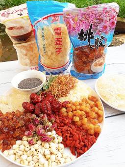 13 nguyên liệu chè dưỡng nhan , chè tuyết yến dưỡng nhan nấu cho 20 - 22 người ăn