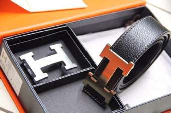 COMBO Bộ thắt lưng da, Dây nịt chữ H ( Dây đen trơn - Mặt chữ H thép đen - Mặt chữ H mạ vàng )