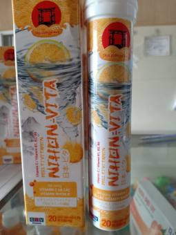 Sủi multivitamin NIHON - VITA bổ sung vitamin cho cơ thể, vị ngon dễ uống, tuýp to 4g . 20 viên / tuýp