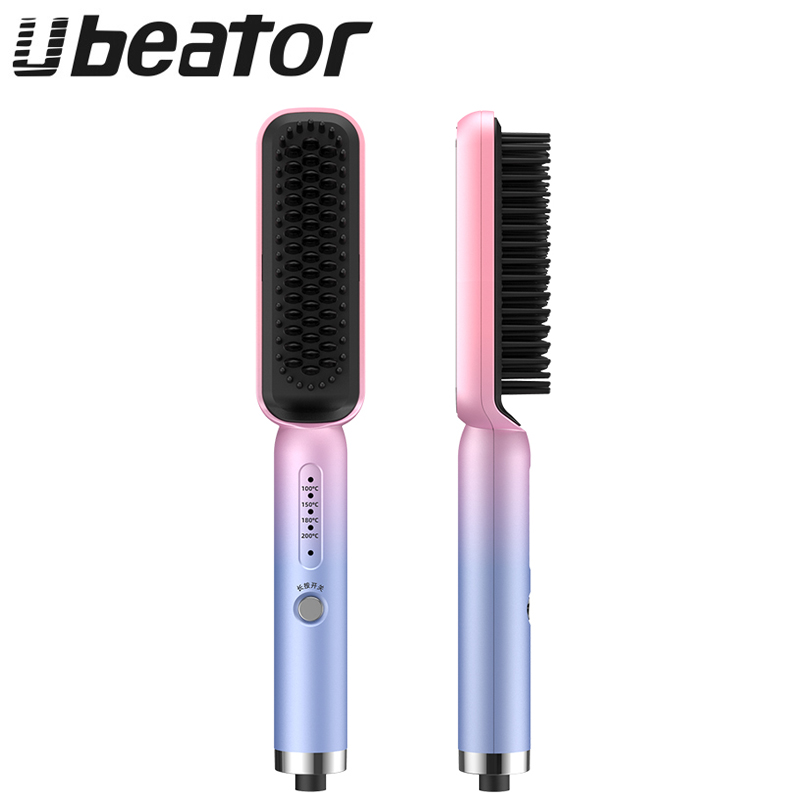 Máy Duỗi Tóc Mới Lược Chải Râu Cho Nam Lược Uốn Tóc Bằng Gốm Tourmaline Lược Chải Tóc Máy Duỗi Tóc Lược Uốn Tóc