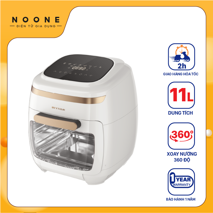 BIYI Nồi chiên không dầu 11L 2000W - Lò nướng không khí đa chức năng - bộ phụ kiện đi kèm - Bảo hành 1 năm