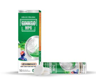 Viên sủi tiền đình Ginkgo MPG (Tuýp 10 viên sủi)