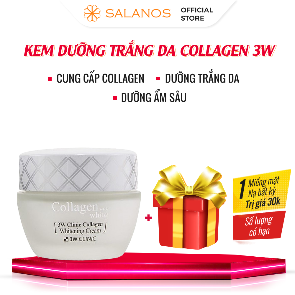 Kem dưỡng 3w clinic phục hồi trắng da tái tạo dưỡng ẩm mặt tinh chất collagen 60g ktdsln05