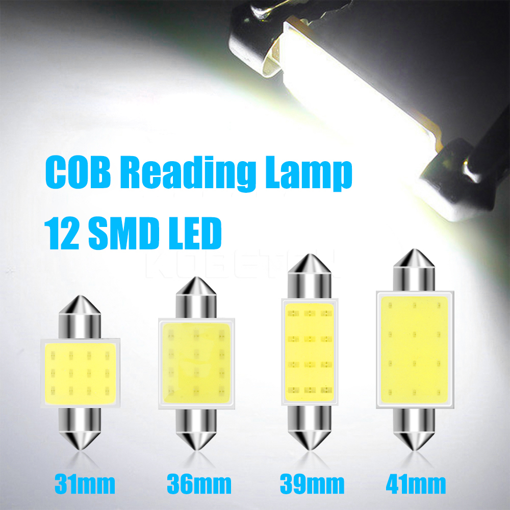 10pcs/20pcs 31/36/39/41mm đèn led xe đôi cánh đèn pha 12v/24v ô tô bóng đèn nội thất trần cob đuôi dome đèn ban