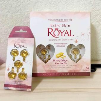 Viên Bôi Dưỡng Da Cao Cấp ESTRO SKIN ROYAL - Dưỡng da sáng hồng, dưỡng ẩm, làm mềm da, làm trắng da, mờ thâm nám, tàn nhang (hộp 30 viên)