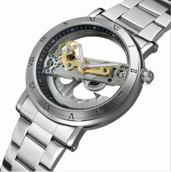 Đồng hồ cơ nam lộ máy 2 kim Forsining F9005 automatic máy trong suốt