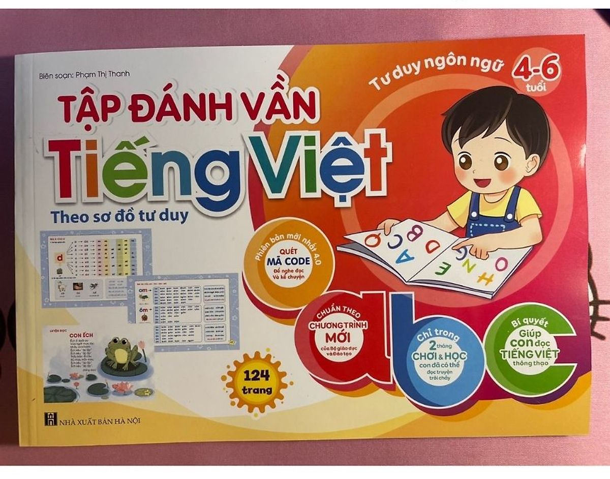 Sách Tập đánh vần tiếng việt - phiên bản mới 124 trang- giúp trẻ học đọc nhanh và hiệu quả