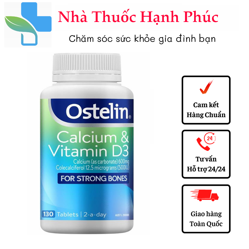 Canxi Bầu Ostelin Calcium của Úc Bổ Sung Vitamin D & Canxi dành cho bà bầu