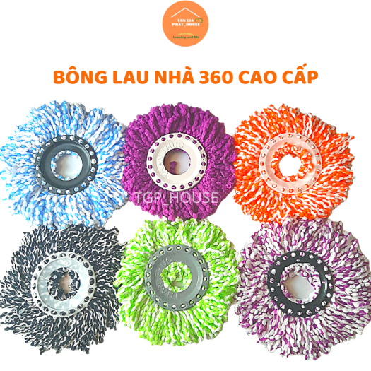 Bông lau nhà 360 độ thay thế cho cây lau nhà thấm hút cực tốt