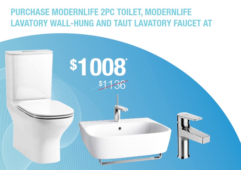 Kohler Modernlife Bundle Deal Toiletbowl Wallhung Basin