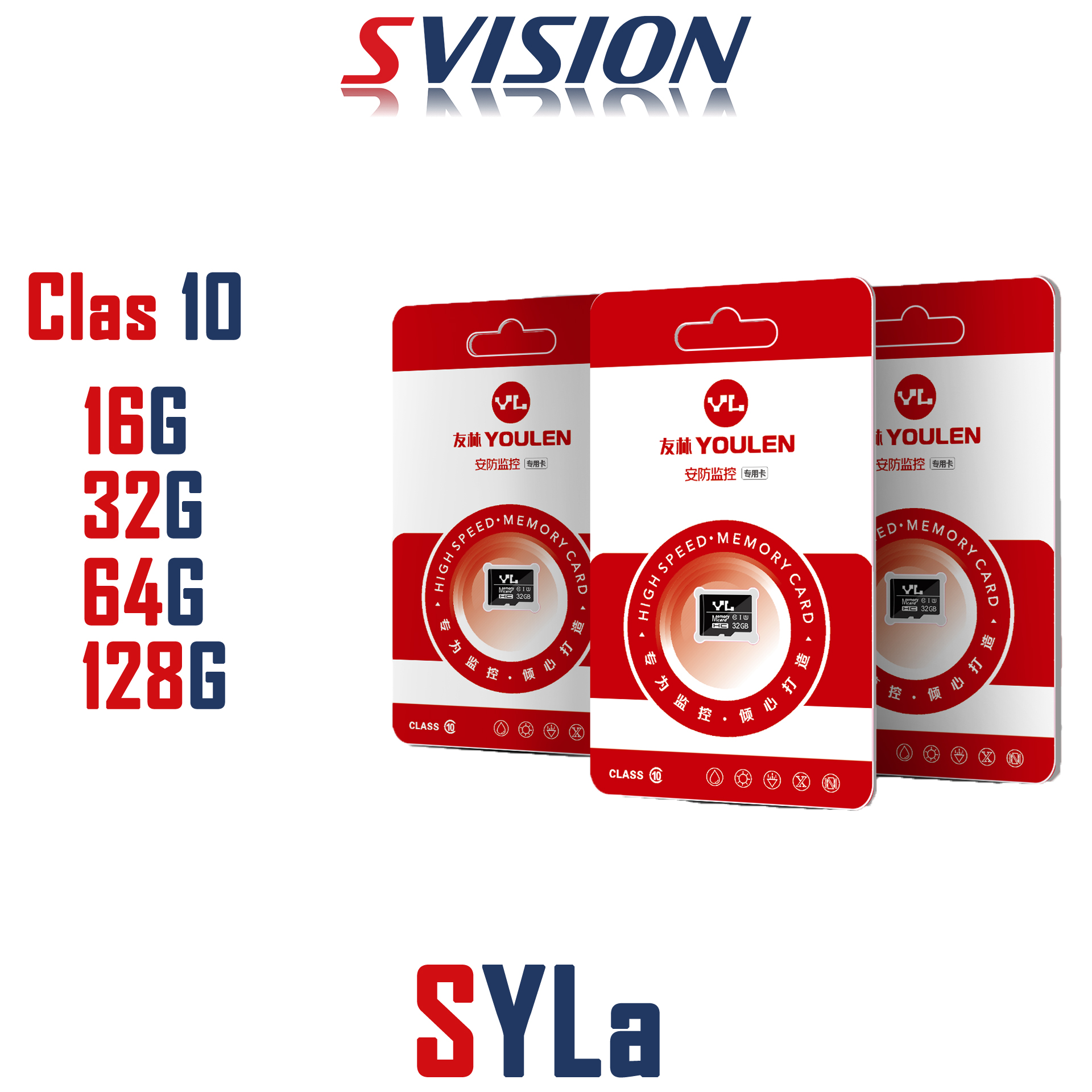 (ของแท้) SVISION เมมโมรี่การ์ด LVISION Mem Card Memory Card Micro SD SDHC Class 10 16GB 32GB 64GB 128G เมมโมรี่การ์ด Ultra microSDHC ใช้กับกล้องวงจรปิด ราคา 159 บาท*ส่งฟรี