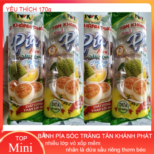 2 cây bánh pía mini sốc trăng siêu ngon( cây 5 cái) pía xanh
