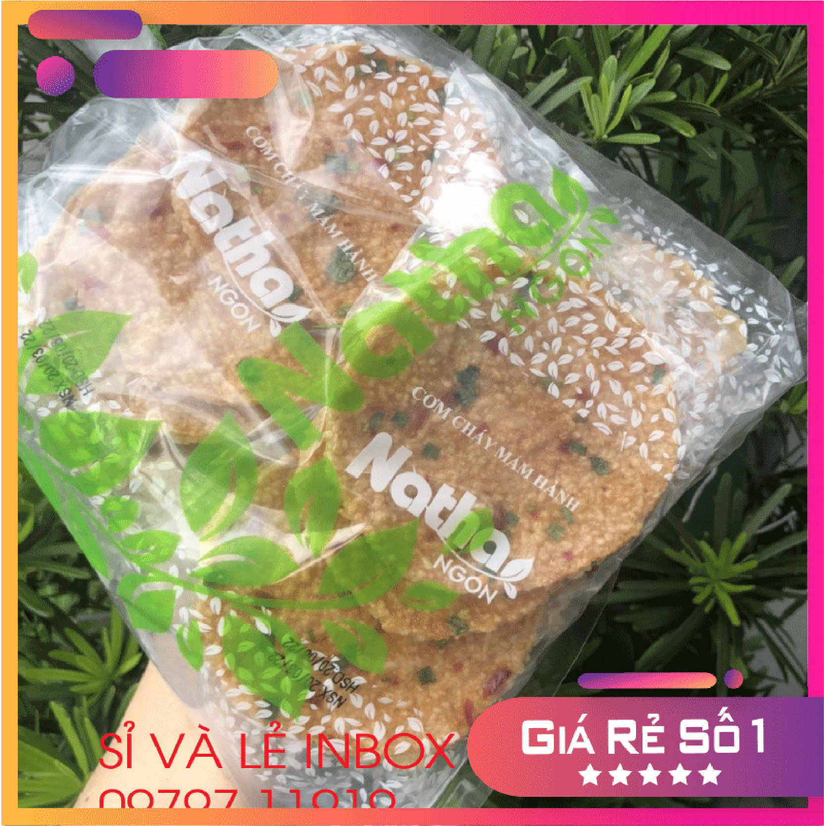 Combo 10 gói cơm cháy mắm hành - 1 gói 3 bánh giòn tan