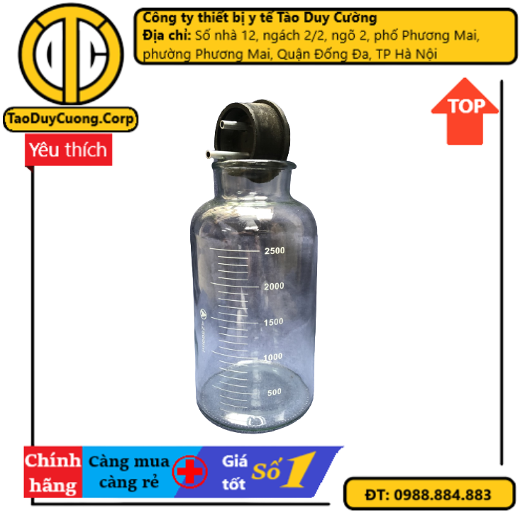 2,5 liter glass flask-liquid storage tank for 2-liter projector