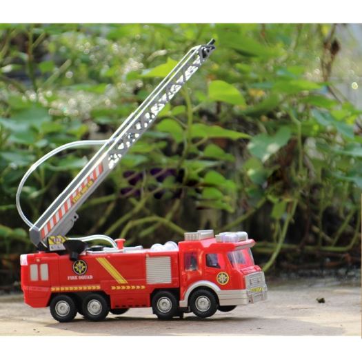 Đồ Chơi Xe CỨU HỎA Phun Nước Thông Minh Cho Bé - Quà Tặng Xe Chạy Pin Xịt Nước - Size To 25Cm