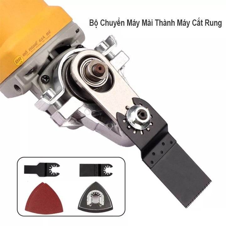 Đầu chuyển đổi máy mài thành máy cưa cắt rung đa năng gắn máy mài cắt cầm tay