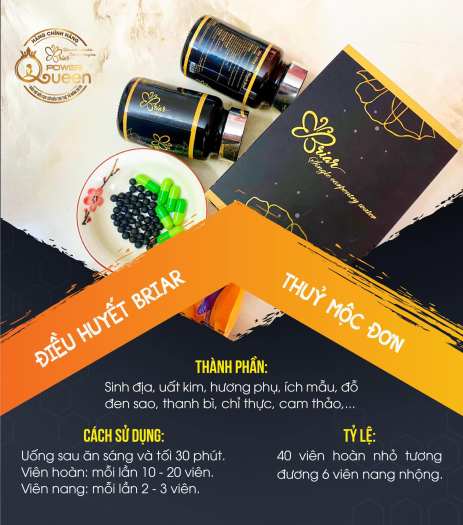 VIÊN ĐIỀU HUYẾT THUỶ MỘC ĐƠN BRIAR Tặng 1 viên đặt Briar pk