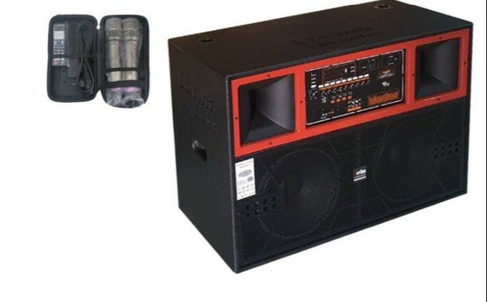 Loa Kéo Bình  3 Tấc Đôi TK212 - Kèm 2 Mic Nhôm  Cao Cấp Hát Hay