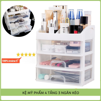 Kệ để son, kệ đựng mỹ phẩm nhựa 4 tầng, giá để son tiện lợi, Kệ Đựng Đồ Dùng Cá Nhân ,Đựng Đồ Trang Điểm, Kệ Đựng Mỹ Phẩm Đồ Trang Điểm Trang Sức 4 Tầng 3 Ngăn Kéo Tiện Dụng