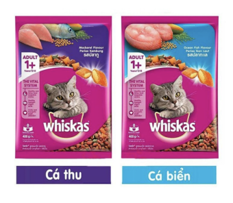Thức Ăn Cho Mèo - Hạt Khô Whiskas Cho Mèo Lớn 400g