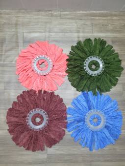 Bông lau nhà 360 độ chất VẢI CAO CẤP lau Siêu Sạch bông lau nhà mâm tròn 16cm thay thế cho cây lau xoay 360 độ