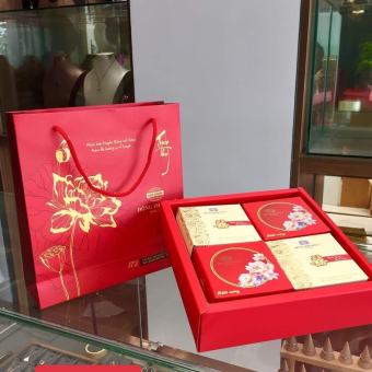 Hộp bánh quà biếu cao cấp Bánh Trung Thu Đông Phương Hải Phòng - Hương Vị Truyền Thống Nhiều Vị