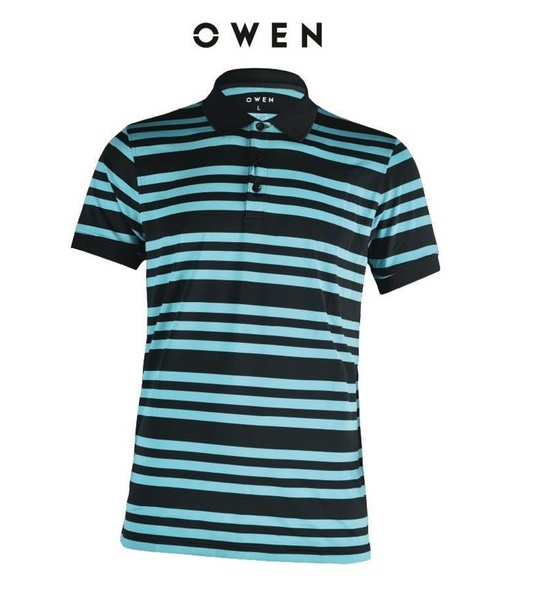 Owen - áo polo nam owen màu xanh sọc ngang 22372- áo thun ngắn tay có cổ nam