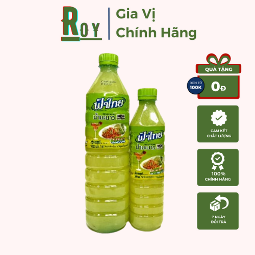 Nước cốt chanh đóng chai Fathai - Thái Lan - dùng để nấu ăn - làm gỏi - pha soda