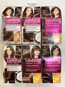 THUỐC NHUỘM TÓC LOREAL CHUẨN ĐỨC - NHUỘM NÂU- LOREAL CASTING CREME GLOSS