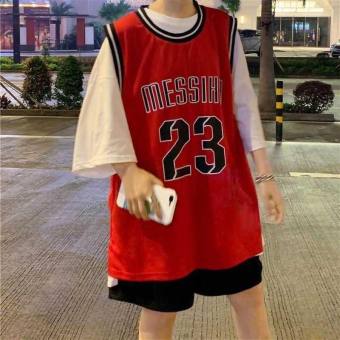 Sét Bộ Bóng Rổ Màu Đỏ Số 23 Cá Tính , Vải Thun Cooton , Unisex - Nam Nữ Mặc Đẹp , Đồ Bộ Thể Thao Hàn Quốc TTSLB0108