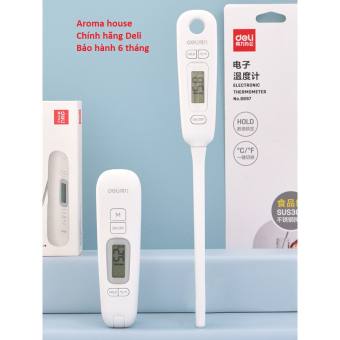 Nhiệt kế điện tử chính hãng Deli đo nhiệt độ sữa, nước, thực phẩm, chất lỏng