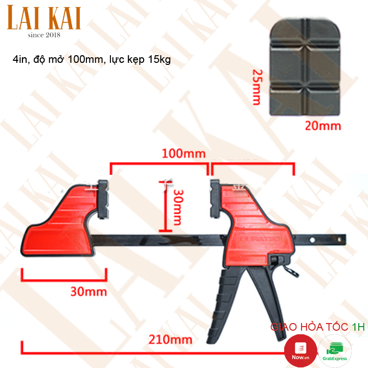 Kẹp nhanh mini mở 100mm